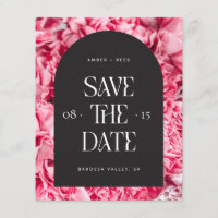 Arc Floral rose Budget Moderne Enregistrer La Date