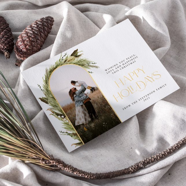 Arc minimaliste Joyeux vacances photo (Créateur téléchargé)