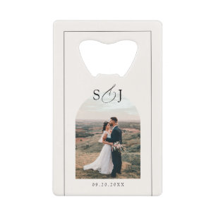 Arc moderne élégant Script photo Mariage Favor