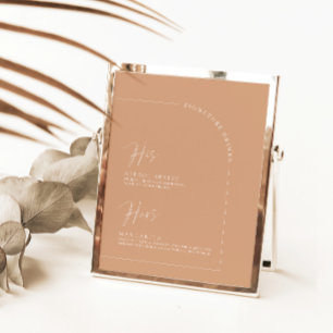 Arc Moderne Rouille Calligraphie Signature Boisson