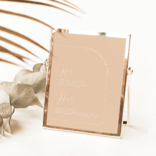 Arc moderne Tan Calligraphie Signature Boissons Me