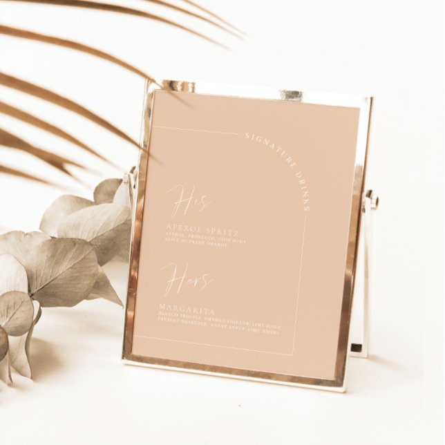 Arc moderne Tan Calligraphie Signature Boissons Me (Créateur téléchargé)