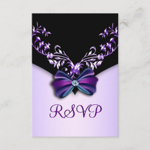 Arc pourpre élégant RSVP de diamant noir