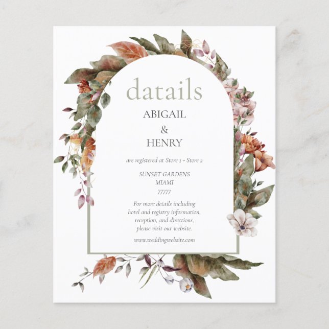 Arc Romance d'automne Mariage Floral (Devant)