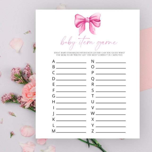 Arc rose - Baby Item Game. Jeu baby shower (Créateur téléchargé)