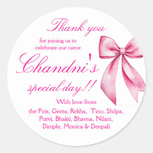 Arc rose merci stickers