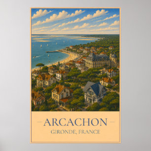 Arcachon, France – Vintage Travel Poster