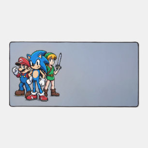 Arcade Heroes Desk Mat - Retro Pixel Art