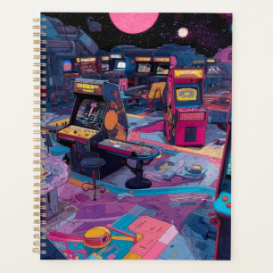Arcade Rétro Futuriste dans l'Espace