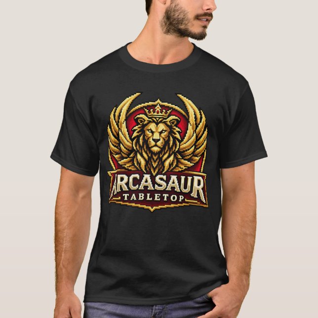 Arcasaur Tabletop Pixel Logo T-Shirt (Devant)