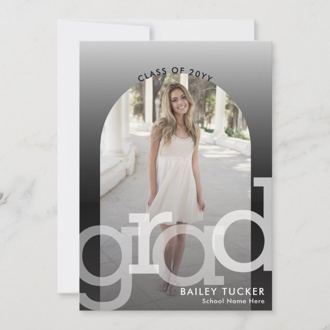 Arch 2-Photo Ombre Graduation Faire-part (Devant)