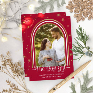 Arch Frame Noël Grossesse Faire-part