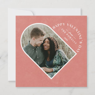 Arch Heart Saint Valentin Carte photo - Saumon