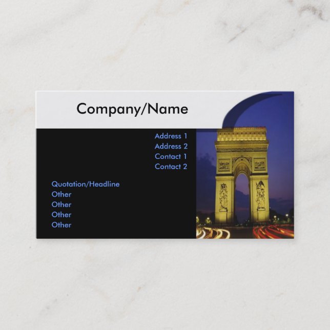 Arch Le Carte de visite du triomphe (Devant)