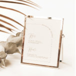 Arch Minimaliste Calligraphie Signature Boissons M<br><div class="desc">Designed to coordinate with the "Arches Minimum" Wedding Invite Collection. To change details,  click "détails". To move the text or change the size,  font,  or color,  click "Edit using Design Tool". View the collection link on this page to see all of the matching items in this beautiful design.</div>