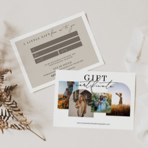 Arch Photo Collage Photographie Certificat cadeau