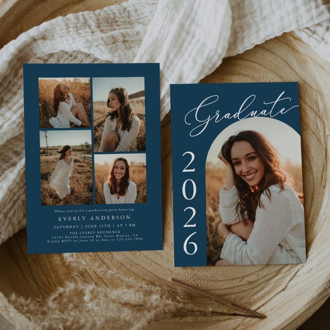 Arch Photo Graduation Party Invitation Faire-part (Créateur téléchargé)