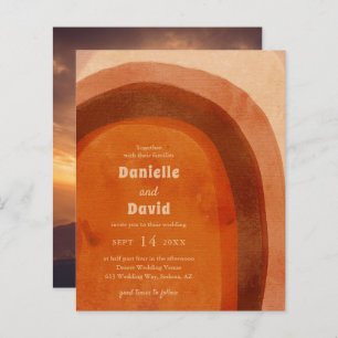 Arch Photo moderne Boho Budget Faire-part de maria