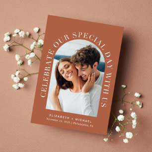 Arch Photo moderne Faire-part de mariage en terre