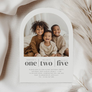 ArcH Photo Triple Joint Anniversaire Invitation