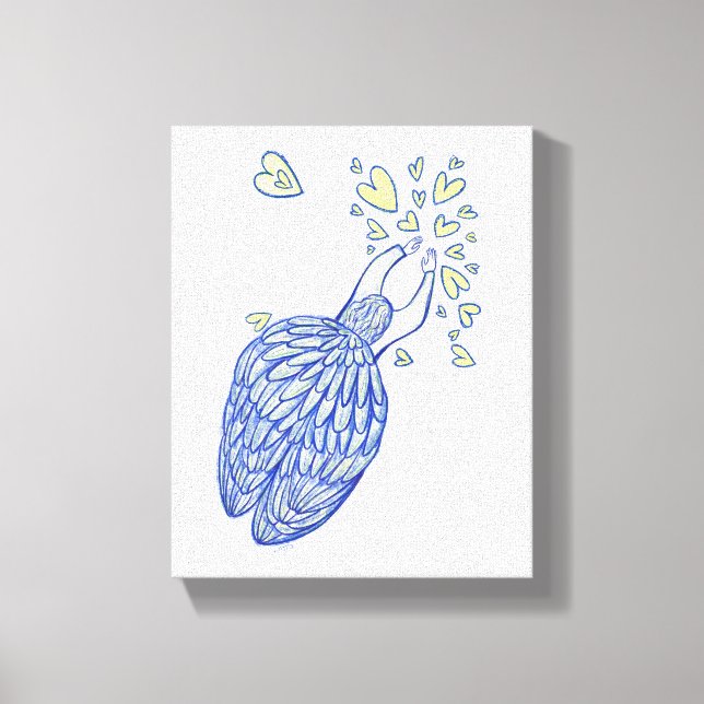 Archange Michael Peinture Toile Enveloppée Art (Recto)