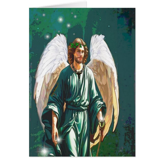 Archangel Raphael Angel Healing Art Grealing Card (Devant)