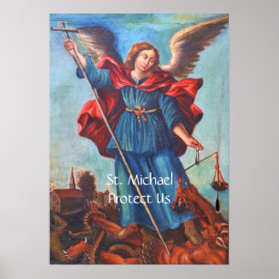 Archangel St. Michael Protégez-nous Poster