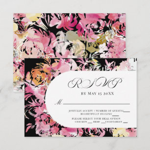 Arche à fleurs noir, rose et bleu RSVP