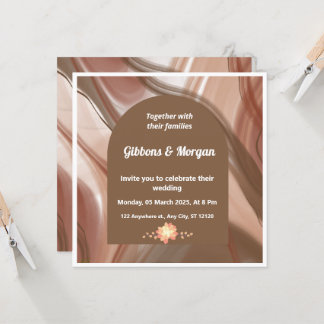 Arche Brown et Faire-part de mariage de rotation A