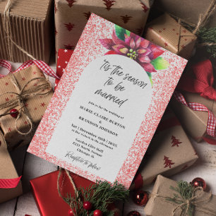 Arche budgétaire Rouge Poinsettia Mariage de Noël 