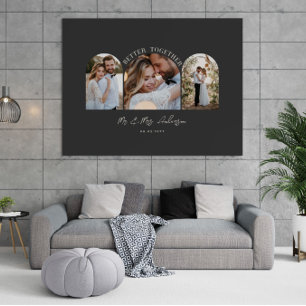 Arche crème noire multi photo mariage cadeau décor