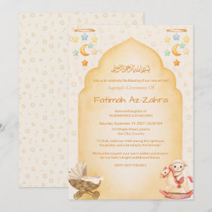Arche de cheval et mosquée Invitation islamique Aq