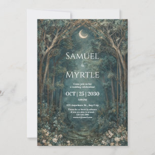 Arche de Faire-part de mariage de forêt enchantée