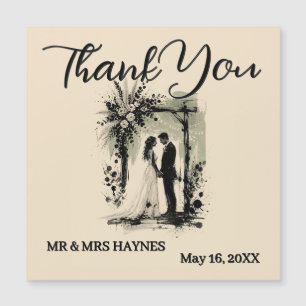Arche de mariage bohème Carte de remerciement avec