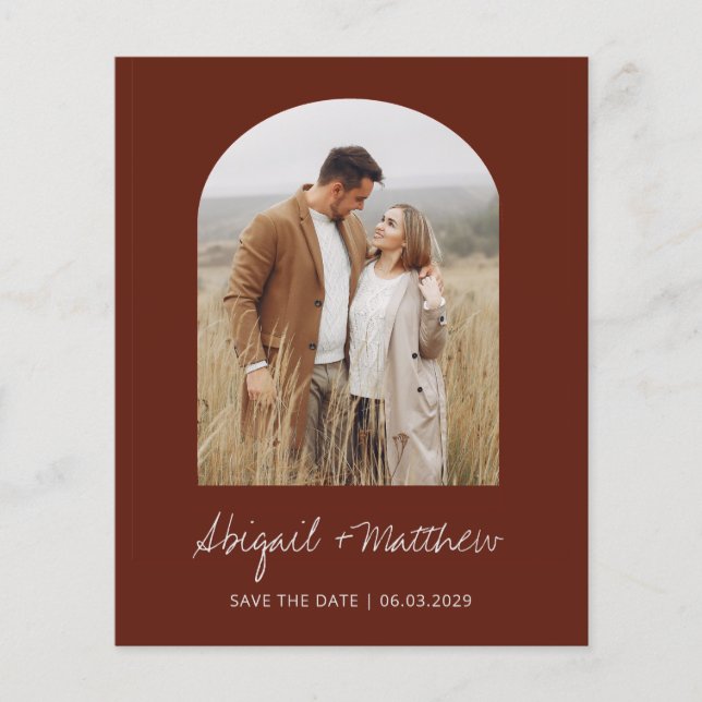 Arche de photo Boho à petit budget Invitation Enre (Devant)
