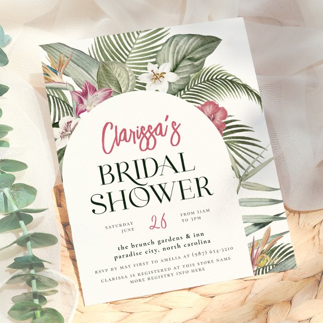 Arche Florale Tropicale Moderne de Mariage à Petit (Créateur téléchargé)