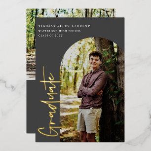 Arche scénarisée Photo Graduation Foil Invitation