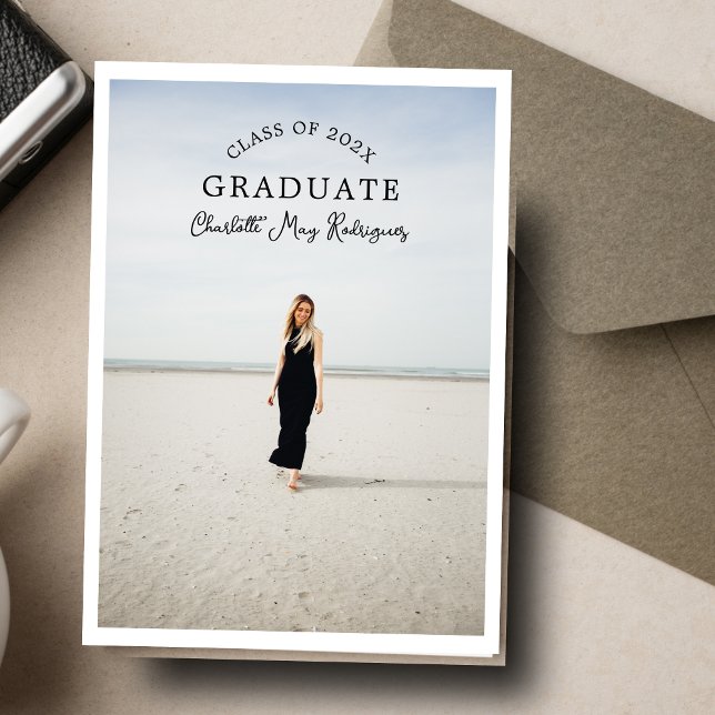 Arched Class Graduate Photo Invitation (Créateur téléchargé)