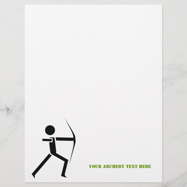 Archer avec son arc noir, flyer à tir à l'arc vert (Devant)