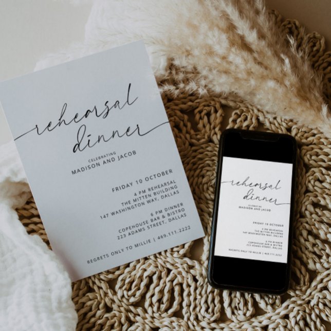 ARCHER Répétition Minimaliste Dîner Invitation (Créateur téléchargé)