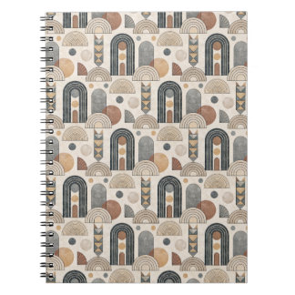 Arches Bohos Modernes sur Crème, Cahier à Spirale