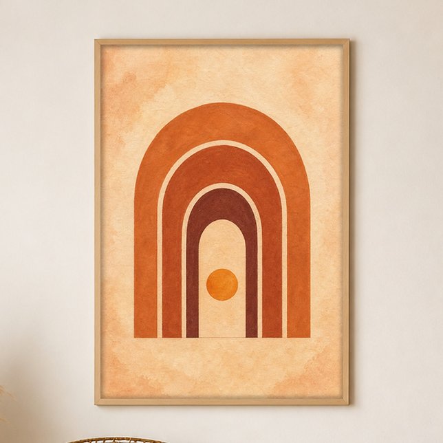 Arches de terre cuite au crépuscule Affiche d'art  (Shown framed for scale. Poster ships unframed; frames are an optional add-on.)