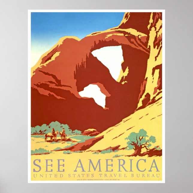 Arches Nat'l Park, Poster vintage WPA, Voir Amériq (Devant)
