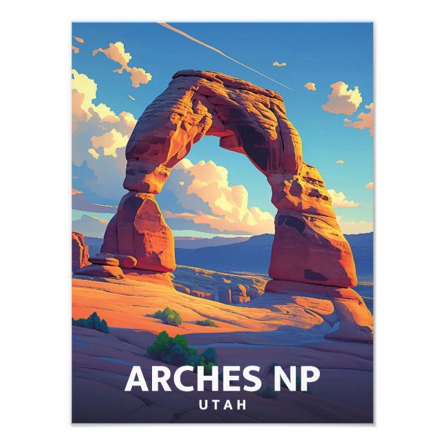 Arches NP Utah - Vintage Poster - Illustration (Devant)