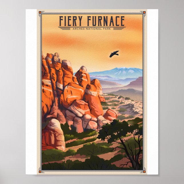 Arches Parc National Litho Poster (Devant)