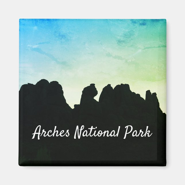 Arches Parc national Silhouette Magnet (Devant)