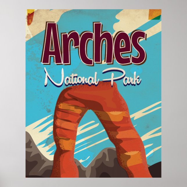 Arches Parc National Vacances Vintages Poster (Devant)