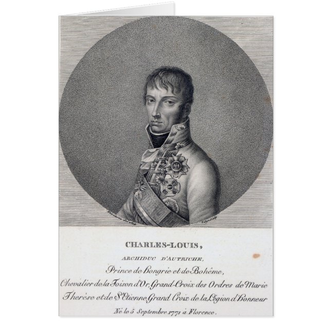 Archiduc Charles de l'Autriche (Devant)