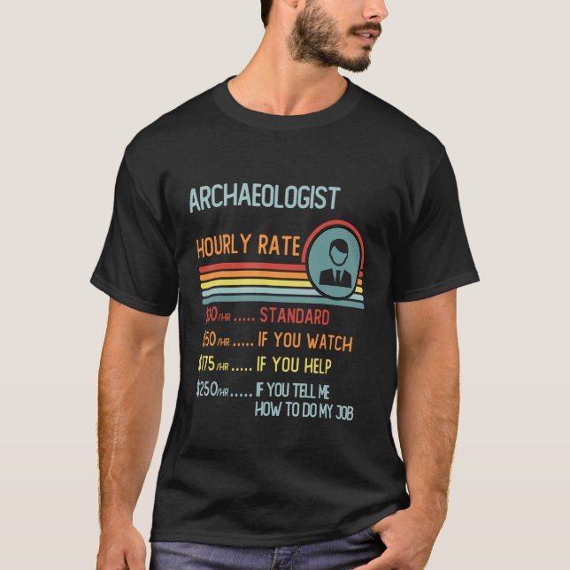 Architect Hourly Rate T-Shirt Retro Job Title (Devant)