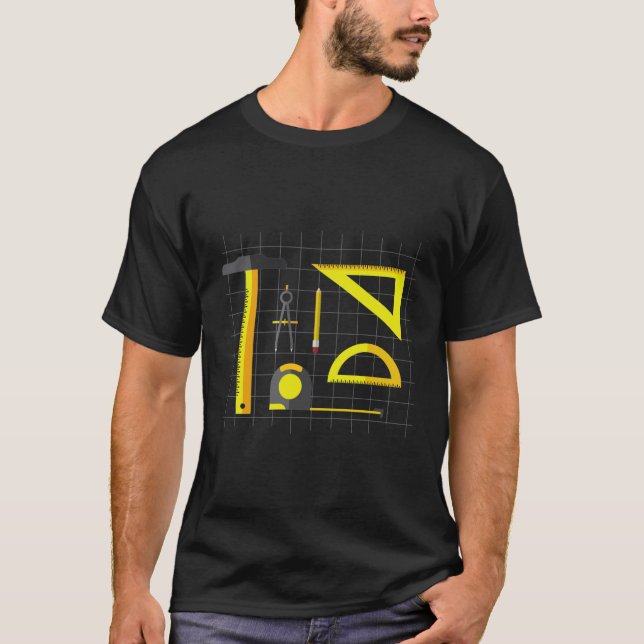 Architect tools T-shirt design (Devant)